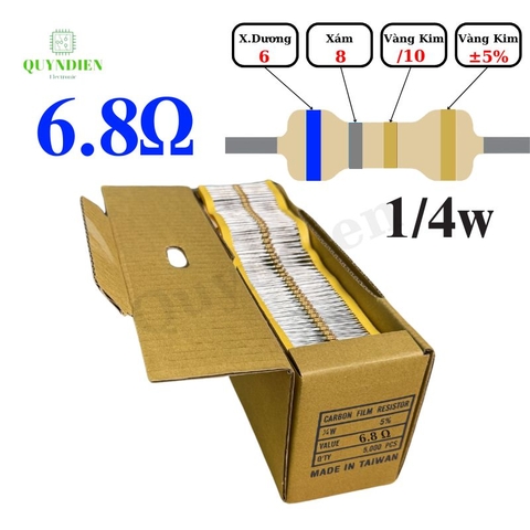 Điện trở Đài Loan 1/4W - 6.8R
