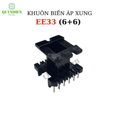 Khuôn EE33 (6+6 chân) dùng lõi ferrit EE/EI 33x29x11mm