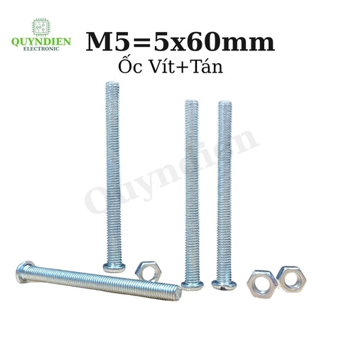 Ốc Vít M5x60mm Có Kèm Tán