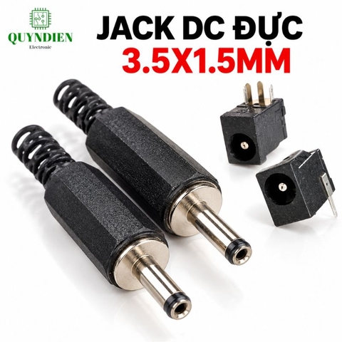 Jack DC 1.5mm Loại nhỏ Đực + Cái (10 Đôi)