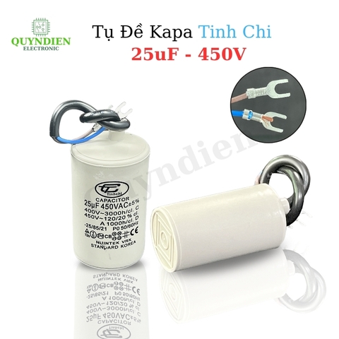 Tụ Đề Máy Bơm Nước 25uF 450V Tụ Kapa Tinh Chi