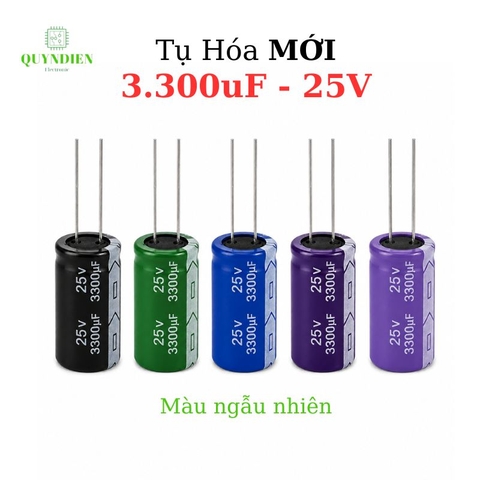 Tụ Hóa 3300uf/25v Màu ngẫu nhiên