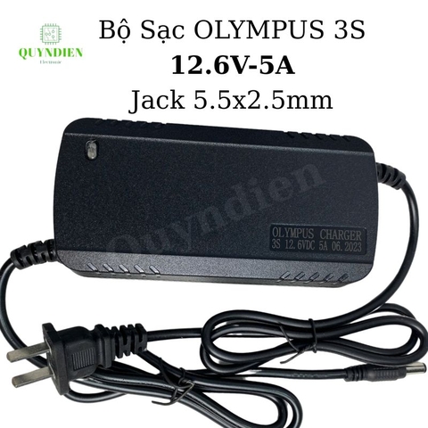 Bộ Sạc Pin Olympus 3S 12.6V-5A Jack 5.5x2.5mm