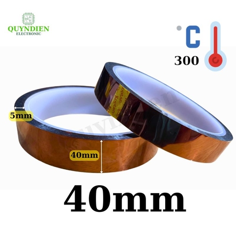 Băng dính màu Nâu chịu nhiệt 300℃ size 40mm