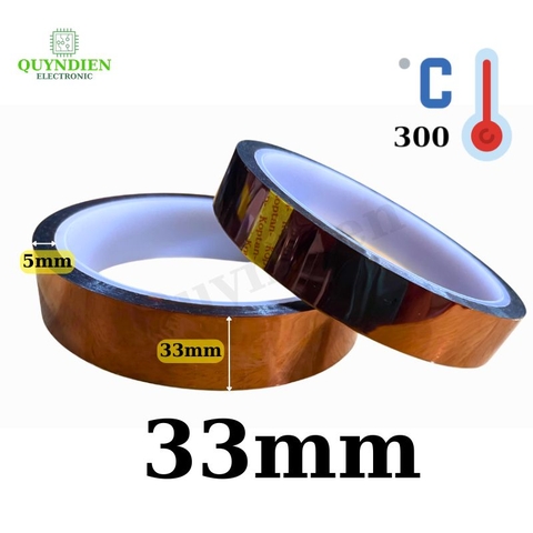 Băng dính màu Nâu chịu nhiệt 300℃ size 33mm
