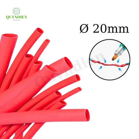 Gen co nhiệt size 20mm màu đỏ