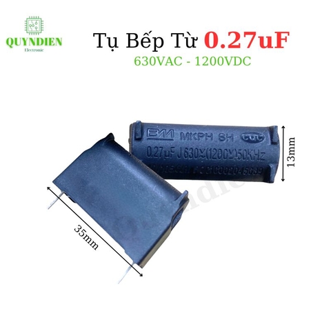 Tụ bếp từ 274 - 0.27uF 630VAC/1200VDC đứng