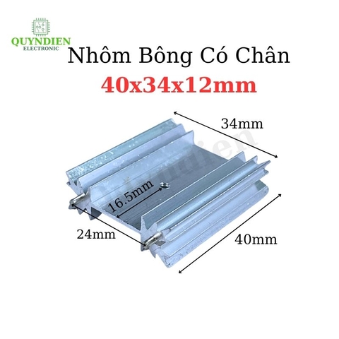 Nhôm Tản Nhiệt - Nhôm Bông TO-247 Kích Thước 40x34x12mm