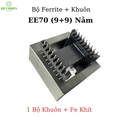 Lõi Biến áp xung EE70 Nằm (9+9) chân