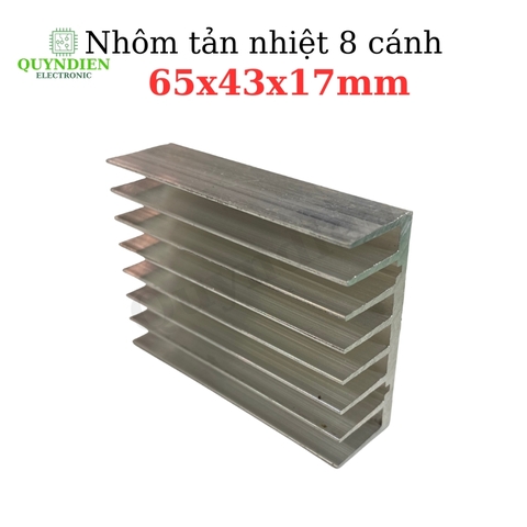 Nhôm Tản Nhiệt 8 Cánh 65x43x17mm Tản Nhiệt Mạch Điện Tử