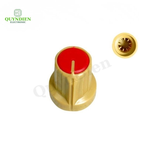 Núm Nhựa Volumn Màu Đỏ Thân Vàng - Túi 100 Cái