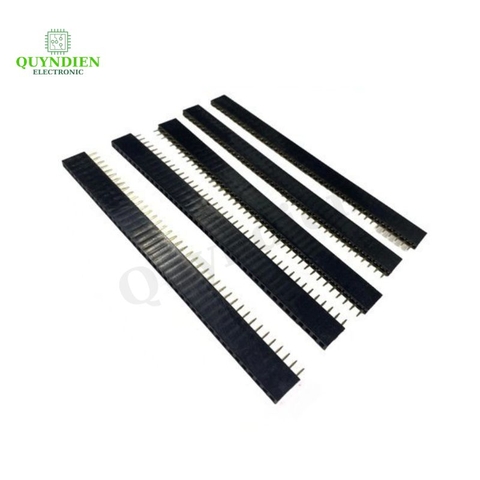 Hàng Rào Cái Đơn Lỗ Vuông Chân Dẹp Thẳng 40 Pin (Header 2.54 40 Pin)