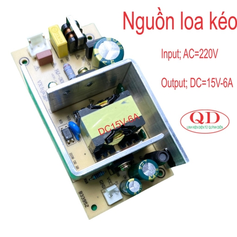 Nguồn Xung Loa Kéo 15V 6A hàng chuẩn
