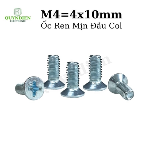 Ốc Ren Mịn M4=4x10mm Đầu Col Bắt Bo Mạch, Vỏ Nhôm MOSFET, IC... Linh Kiện Quỳnh Diễn