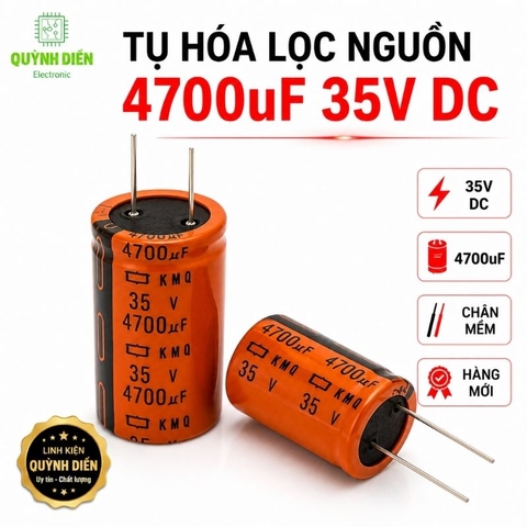 Tụ Hóa Lọc Nguồn 4700uF/35V Màu CAM