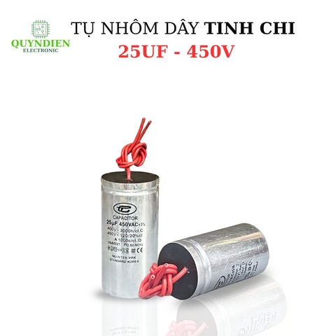 Tụ Nhôm Dây 25uF - 450V