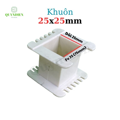 Khuôn nhựa quấn biến áp Fe silic 25x25mm
