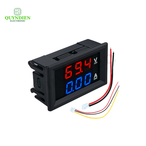 Đồng Hồ Đo Điện Áp Và Dòng Điện DC Hiển Thị Kép 0-100V 10A