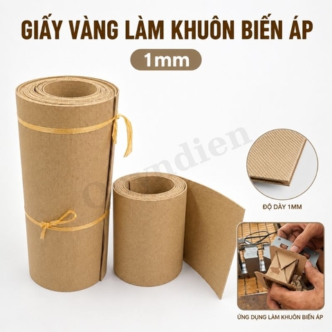 Giấy Cách Điện Làm Khuôn Biến Áp Dày 1mm Màu Vàng