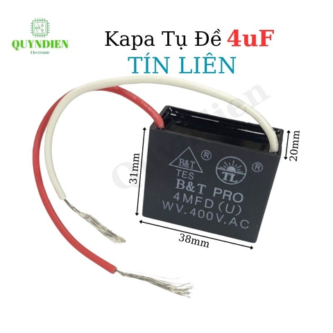 Tụ điện kapa tụ đề tụ ngậm tụ quạt 4uf 400V.AC TÍN LIÊN