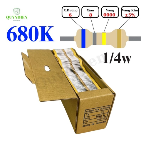 Điện trở Đài Loan 1/4W - 680K