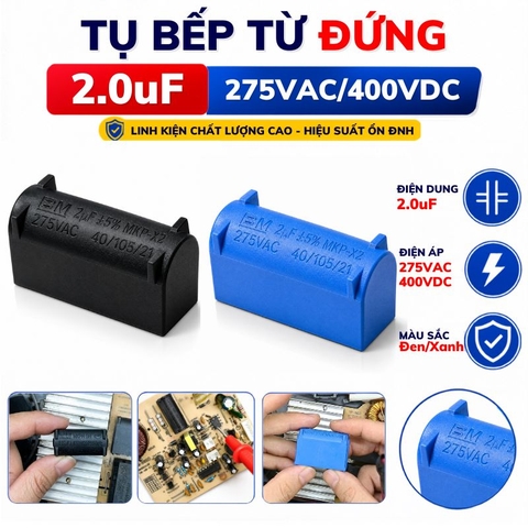 Tụ Bếp Từ 2uF - 400V Đứng