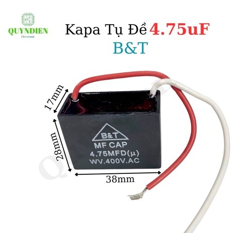 Tụ điện kapa tụ đề tụ ngậm tụ quạt 4.75uf 400V.AC B&T