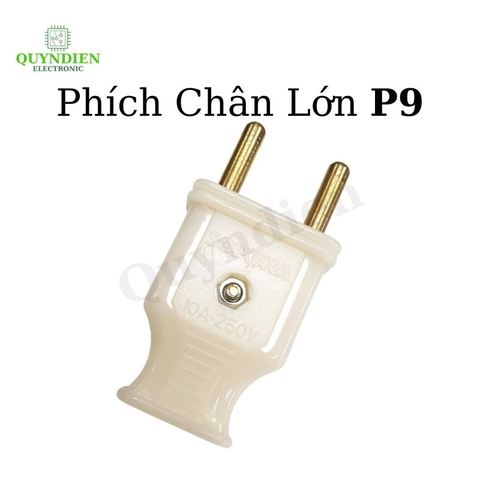 Phích Chân Lớn P9 Đồng Nguyên Chất 5mm, Nhựa ABS Siêu Bền, Chống Va Đập