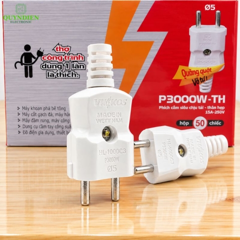 Phích Cắm Điện Siêu Chịu Tải P3000W-TH