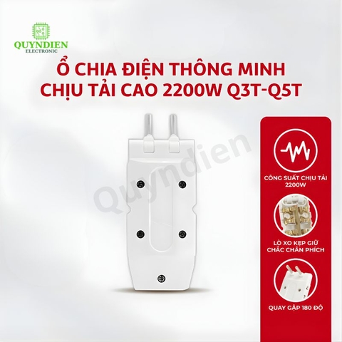 Ổ Chia Điện Thông Minh Q3T Q5T Chống Tuột Phích Thiết Kế Xoay 180 Độ Nhiều Lỗ Cắm