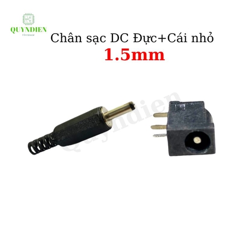 Jack, Giắc sạc DC 1.5mm Loại nhỏ (Đực + Cái)