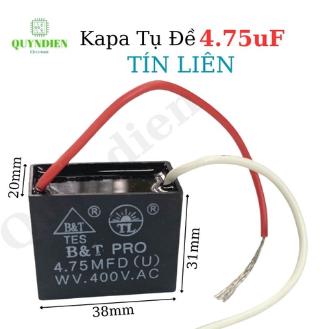 Tụ điện kapa tụ đề tụ ngậm tụ quạt 4.75uf 400V.AC TÍN LIÊN