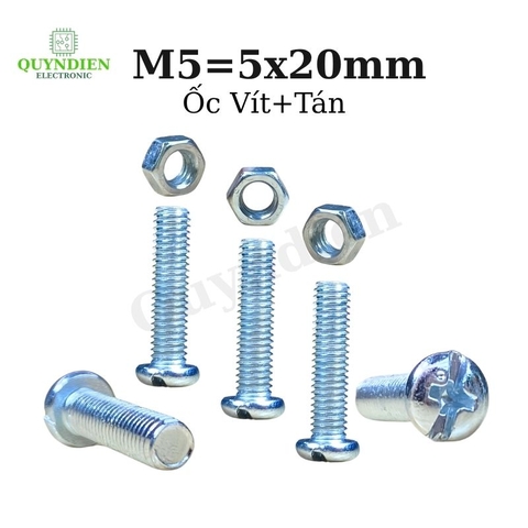 Ốc Vít M5x20mm Có Kèm Tán