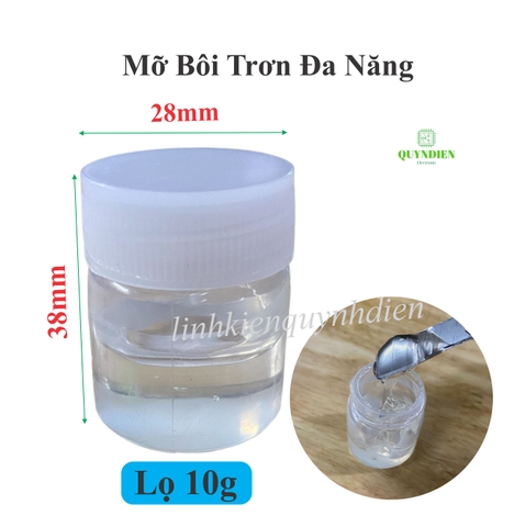 Mỡ Bôi Trơn Đa Năng Cho Vòng Bi, Nhông Bánh Răng, Động Cơ, Máy In, Máy Photocopy.....Hủ nhỏ 10g