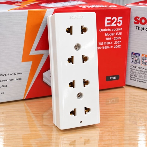 Ổ Cắm Điện 4 Cửa Công Suất 2200W E25