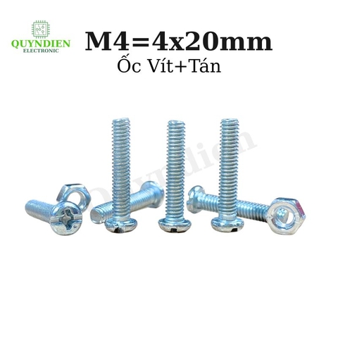 Ốc Vít M4x20mm Có Kèm Tán