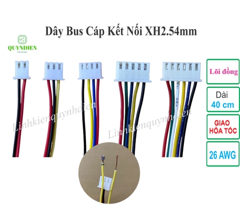 Dây bus cáp kết nối điện XH2.54mm 2pin dài 40cm