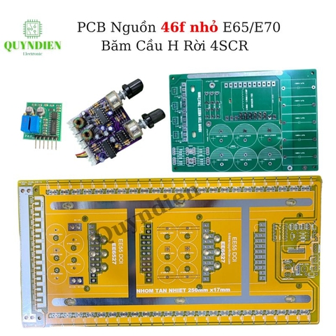 COMBO Nguồn INVERTER 46 FET Nhỏ + Bo Băm Cầu H Rời + Bo Lái Cầu H 3 Chế Độ KA3525