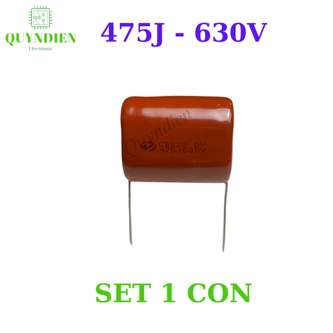 Tụ Kẹo Nâu Đỏ CBB22 475J 630V