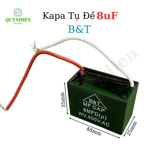 Tụ điện kapa tụ đề tụ ngậm tụ quạt 8uf 400V.AC B&T