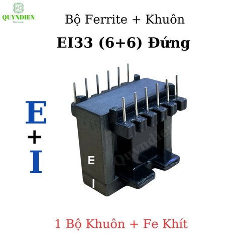 Lõi Biến áp xung EI33 khuôn đứng 6+6 chân