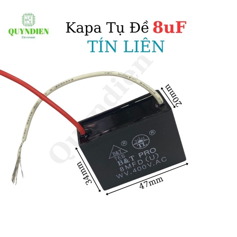 Tụ điện kapa tụ đề tụ ngậm tụ quạt 8uf 400V.AC TÍN LIÊN