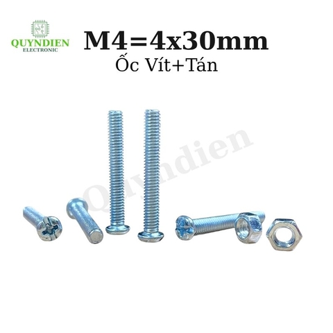 Ốc Vít M4x30mm Có Kèm Tán