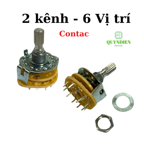 Công Tắc Xoay Kênh 2-3 kênh 4-6 vị trí có kèm tán