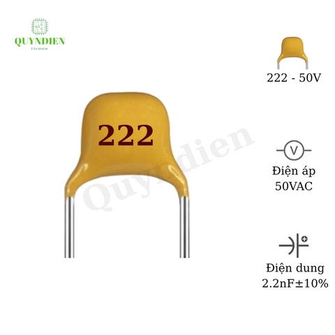 Tụ pi vàng 222 - 2.2nf - 50v