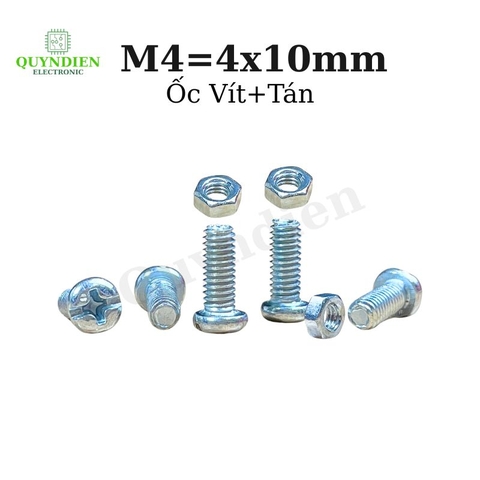 Ốc Vít M4x10mm Có Kèm Tán