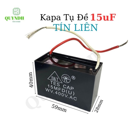 Tụ điện kapa tụ đề tụ ngậm tụ quạt 15uf 400V.AC TÍN LIÊN