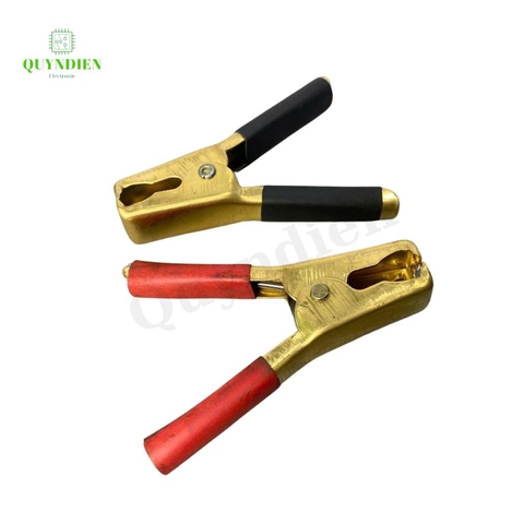 Kẹp ắc quy Acquy 100A Đồng Nguyên Chất (Đỏ + Đen), 93mm, Lò Xo Cực Kì Khỏe.
