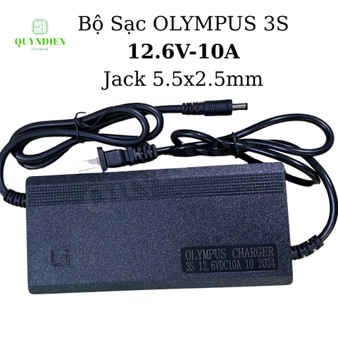 Bộ Sạc Pin Olympus 3S 12.6V-10A Jack 5.5x2.5mm