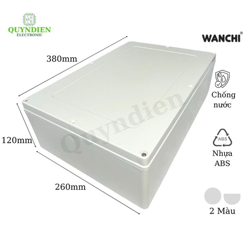 Hộp Nhựa ABS 380x260x120mm Wanchi